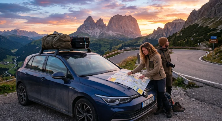 Erreurs à éviter avant un roadtrip en Europe avec voiture sur route montagneuse