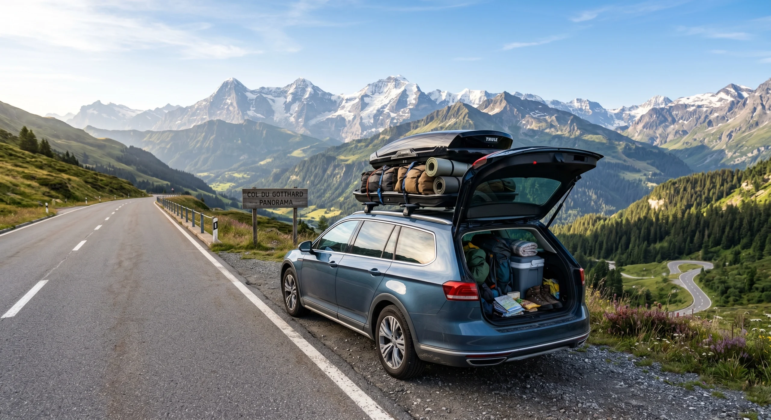 Préparer sa voiture avant un roadtrip en Europe sur route panoramique